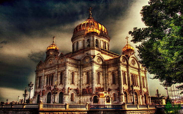 Orthodoxal Chruch Of The Christ The Saviour Moscow Wide, HD wallpaper