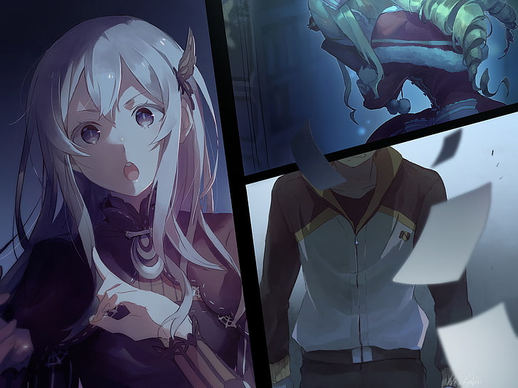 Anime, Re: ZERO - Commencer la vie dans un autre monde -, Beatrice (Re: ZERO), Echidna (Re: ZERO), Subaru Natsuki, Fond d'écran HD