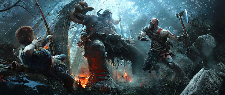 ультраширокие, видеоигры, God of War, HD обои HD wallpaper