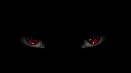 Naruto Shippuuden sharingan czarne tło oczy uchiha itachi anime, Tapety HD HD wallpaper