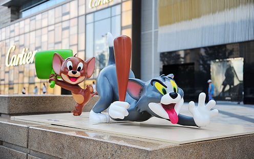 Tom y Jerry, estrellas del anime, Tom, Jerry, Anime, estrellas, Fondo de pantalla HD HD wallpaper
