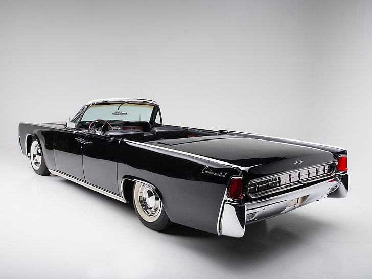 1963, classic, continental, convertible, lincoln, luxury, HD wallpaper