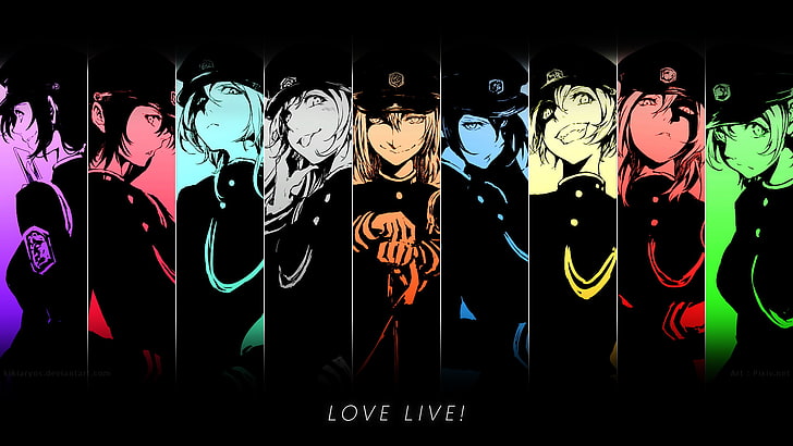 Love Live!, anime girls, Nishikino Maki, Sonoda Umi, Ayase Eli, Yazawa Nico, Kousaka Honoka, Minami Kotori, Toujou Nozomi, Hoshizora Rin, Koizumi Hanayo, HD wallpaper