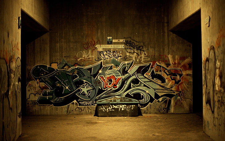 graffiti, wall, HD wallpaper