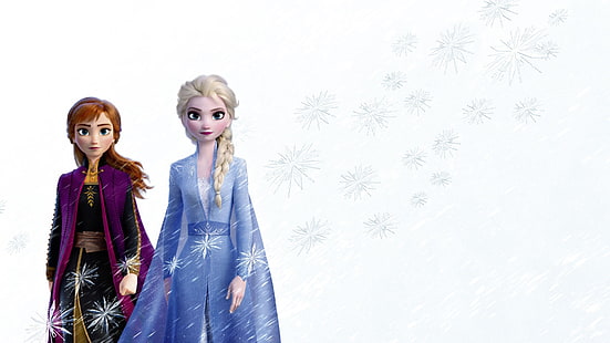 Фильм Frozen 2, Анна (Frozen), Эльза (Frozen), HD обои HD wallpaper