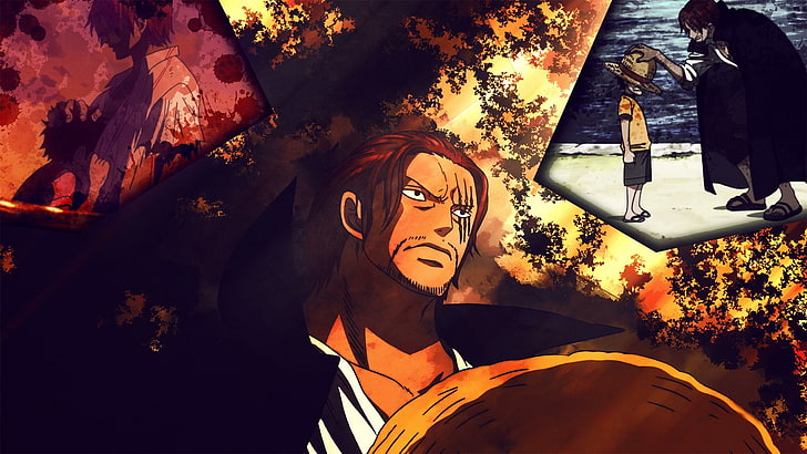 Anime, One Piece, Monkey D. Luffy, Shanks (One Piece), HD wallpaper