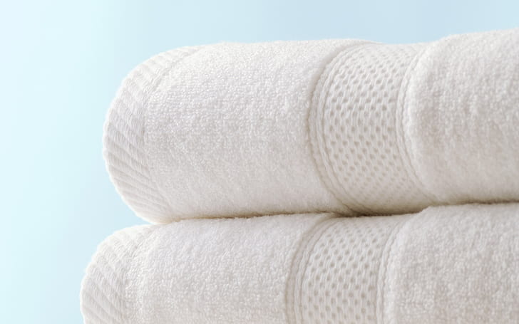 Asciugamano bianco morbido, bianco, morbido, asciugamano, altri, Sfondo HD