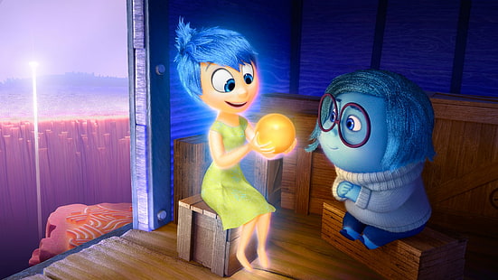 Movie, Inside Out, Joy (Inside Out), Sadness (Inside Out), HD wallpaper HD wallpaper