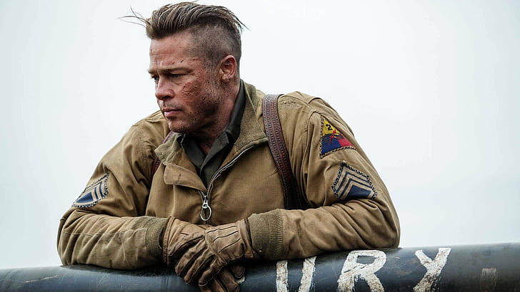 Brad Pitt, fury, HD wallpaper