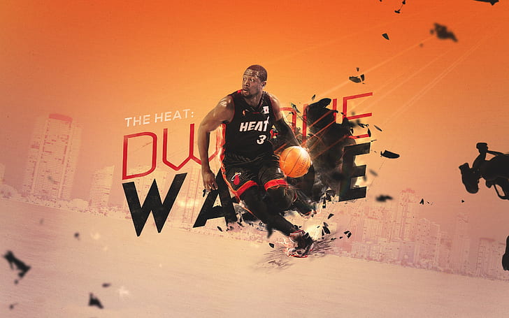 드 와인 웨이드 포스터, 스포츠맨, 농구 선수, HD 배경 화면