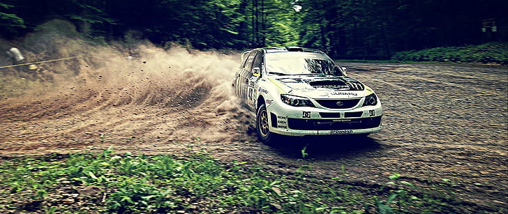 ultra-lebar, Rally, Rallye, Subaru, Wallpaper HD