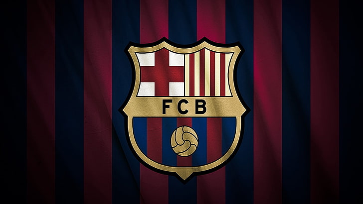 FC Barcelona logo, strip, football, sport, emblem, Spain, Barcelona, Leopard, Messi, FC Barcelona, Leo, Barca, FCBarcelona, HD wallpaper