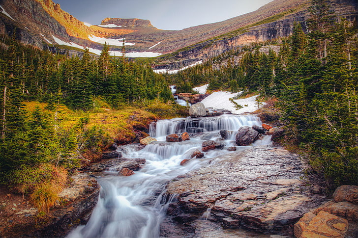 Wasserfälle, Wasserfall, Steine, Strömung, HD-Hintergrundbild