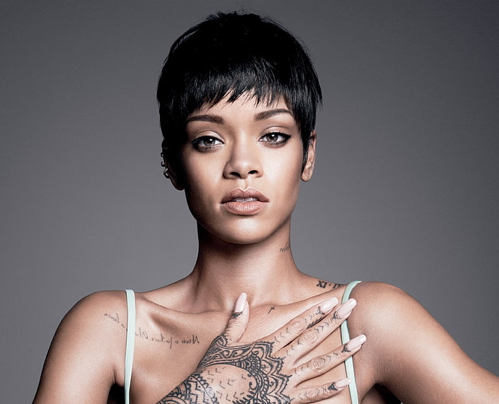 Rihanna, tattoo, singer, Rihanna, celebrity, HD wallpaper