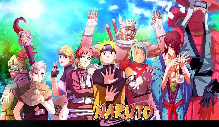 Fù  (Naruto), Gaara, Han (Naruto), Killer Bee, Uzumaki Naruto, Roshi (Naruto), Utakata (Naruto), Yagura Karatachi (Naruto), Yugito Nii (Naruto), Naruto Shippuuden, HD wallpaper