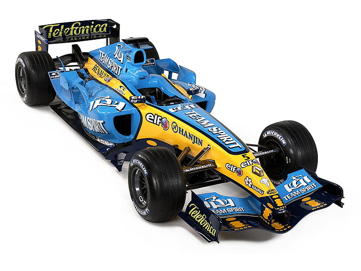 2005, f 1, formula, r25, race, racing, renault, HD wallpaper