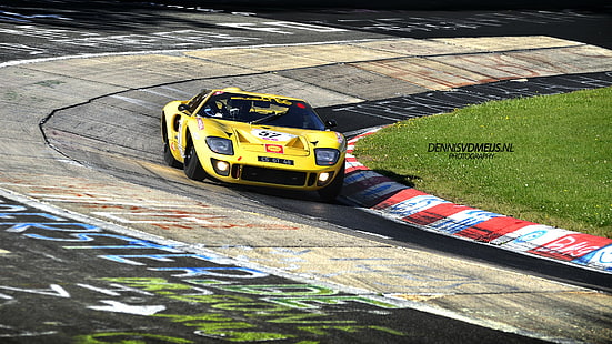 Ford GT40 Yarış Pisti Yarış Arabası Nurburgring HD, araba, araba, yarış, ford, parça, nurburgring, gt40, HD masaüstü duvar kağıdı HD wallpaper