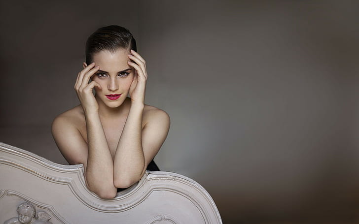 women, Emma Watson, bare shoulders, HD wallpaper