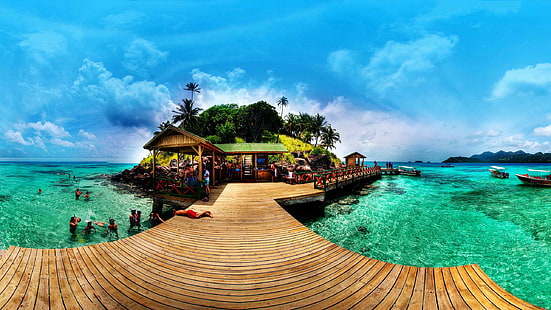 سان أندريس كولومبيا أمريكا جزيرة كورالنين في البحر الكاريبي ، خلفيات الصيف HD 2560 × 1440، خلفية HD HD wallpaper