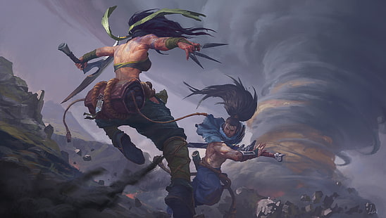  Video Game, League Of Legends, Akali (League Of Legends), Yasuo (League Of Legends), HD wallpaper HD wallpaper