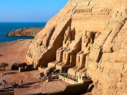 Ebu Simbel Mısır, Mısır, Simbel, HD masaüstü duvar kağıdı HD wallpaper