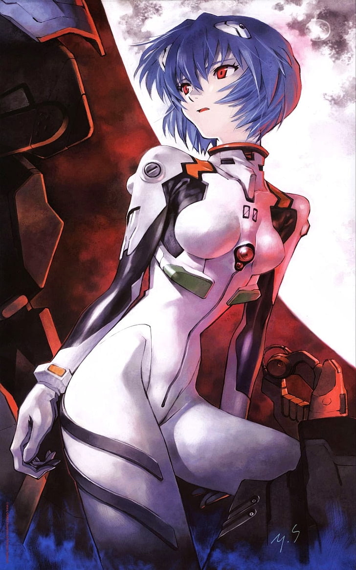 woman wearing white armor wallpaper, anime, Neon Genesis Evangelion, Ayanami Rei, anime girls, HD wallpaper