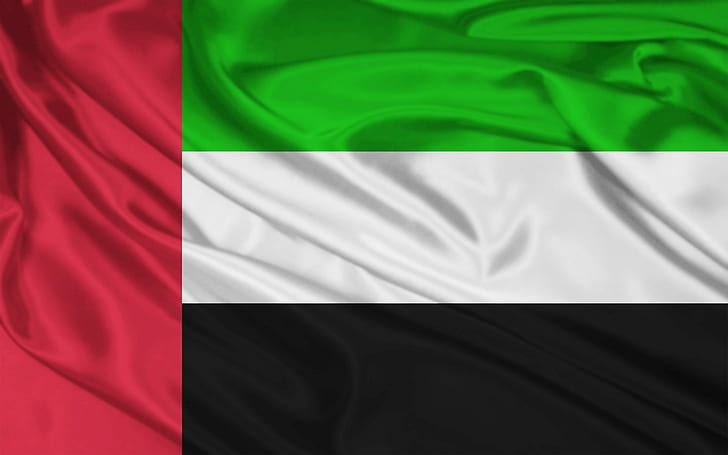 flag of the united arab emirates, HD wallpaper