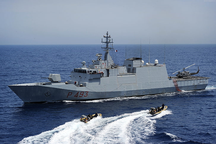 warship, corvette, Comandante Foscari, Germany, military ship, Saar, Italian Navy, HD wallpaper
