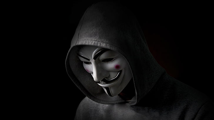 Анонимна илюстрация, хакерство, хакери, V за Вендета, HD тапет