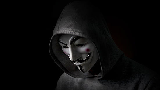 Анонимная иллюстрация, взлом, хакеры, V для вендетты, HD обои HD wallpaper