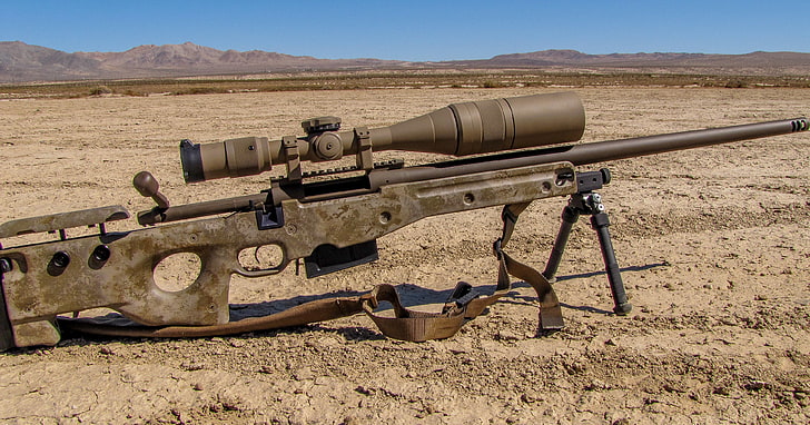 beige AWP sniper rifle, optics, rifle, sniper, fry, Remington 700, HD wallpaper
