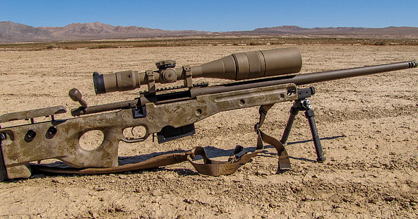 beige AWP senapan sniper, optik, senapan, sniper, fry, Remington 700, Wallpaper HD HD wallpaper