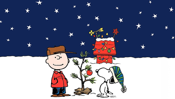 فيلم ، A Charlie Brown Christmas ، تشارلي براون ، الفول السوداني (كارتون) ، سنوبي، خلفية HD