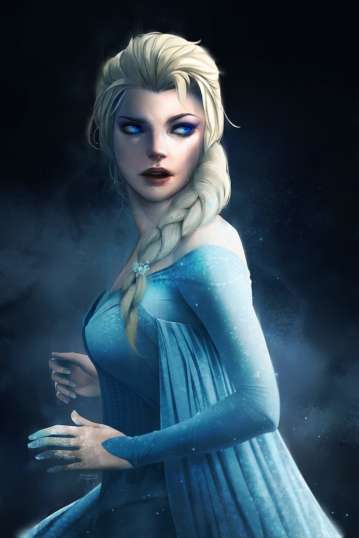 La principessa Elsa, Frozen (film), opere d'arte, Sfondo HD, sfondo telefono