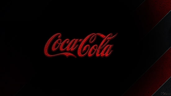 Coca-Cola, drink, red, black, HD wallpaper HD wallpaper