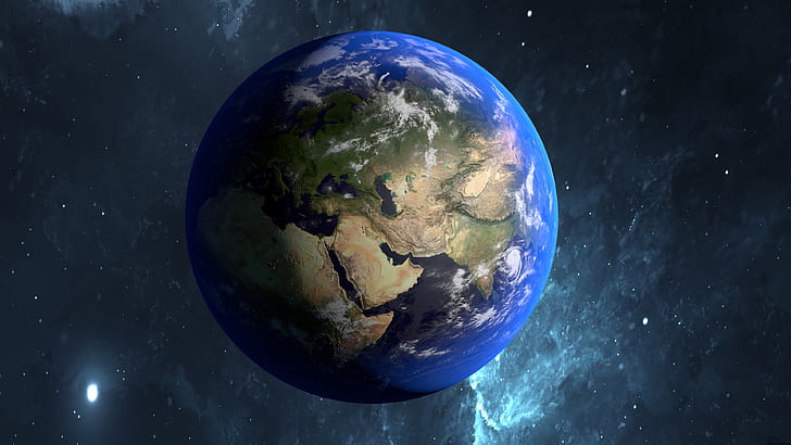 Earth, 4K, space, earth planet illustration, earth, 4k, HD wallpaper