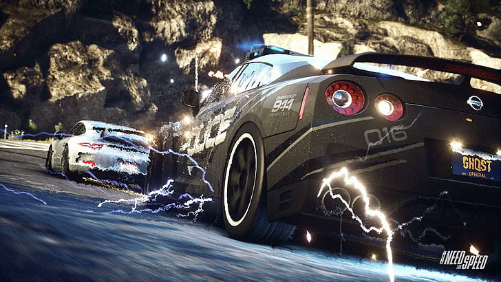 Need Speed Rivals Wide, black sports car \, videogames, need, rivals, speed, wide, HD wallpaper