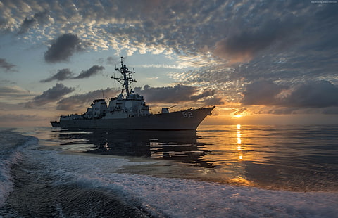 USS Lassen (DDG-82), 미사일 구축함 구축함, 미국 알레이 버크 급 해군, HD 배경 화면 HD wallpaper