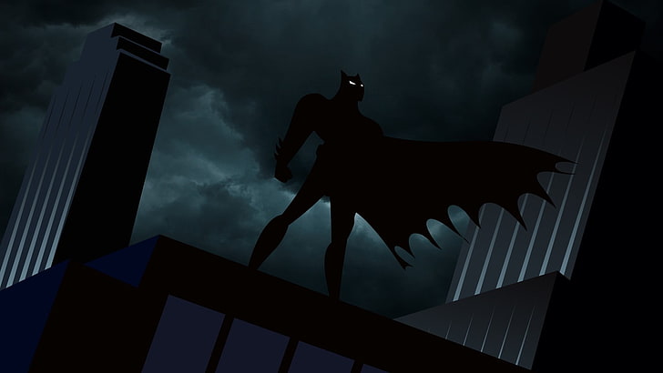 Batman cartoon illustration, Batman, animated series, Gotham City, batman the animated series, HD wallpaper