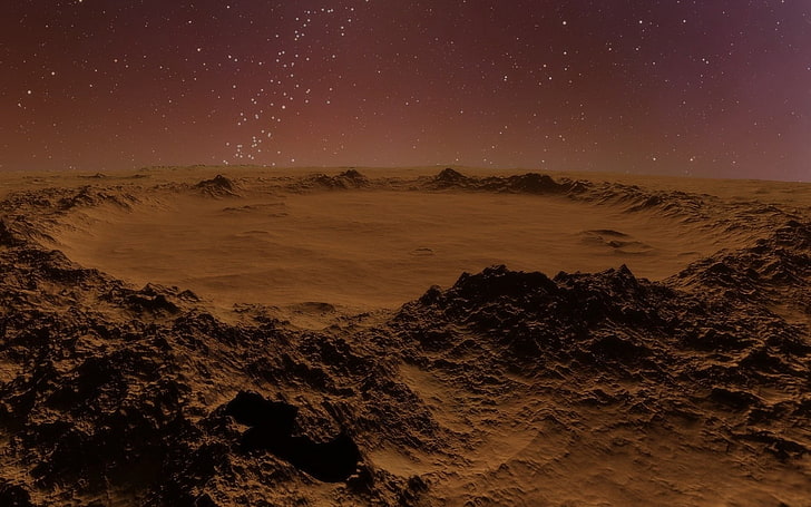 arena marrón, espacio, motor espacial, Fondo de pantalla HD