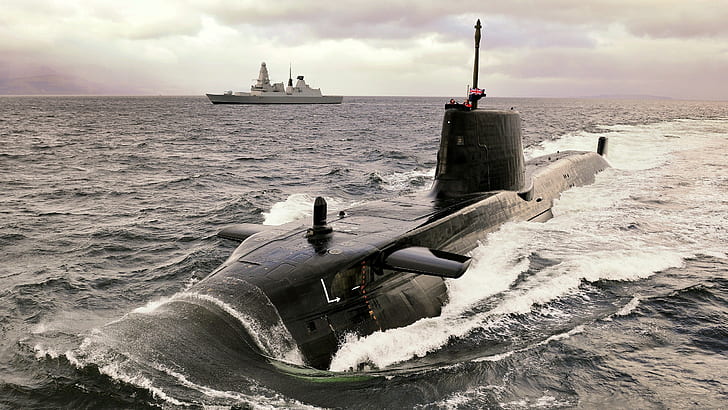 Astute class Submarine, Destroyer, Military, Navy, Royal Navy, 배, 잠수함, HD 배경 화면