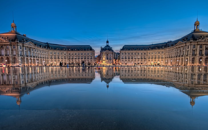 Stadtbild, Bordeaux, Place de la Bourse, HD-Hintergrundbild