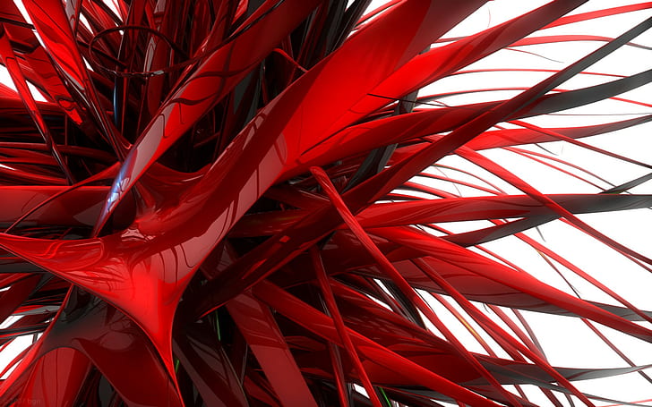 Arte digital, resumen, 3D, rojo, render, reflexión, fondo blanco, Fondo de  pantalla HD | Wallpaperbetter