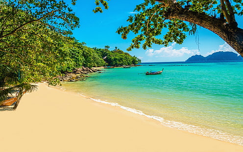 Thailand The Most Beautiful Beaches In Cao Lak Peninsula Phuket Turquoise Blue Water On The Andaman Sea Desktop Backgrounds 3000×1875, HD wallpaper HD wallpaper