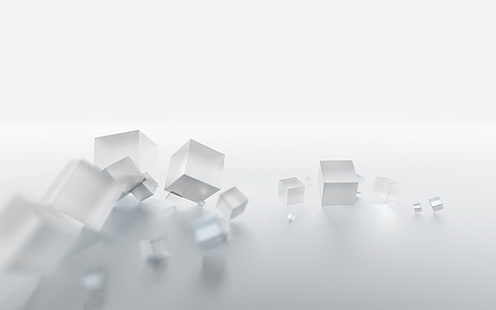 Box Cube Abstract Grey Grey HD, аннотация, цифровая / графика, серый, серый, куб, коробка, HD обои HD wallpaper