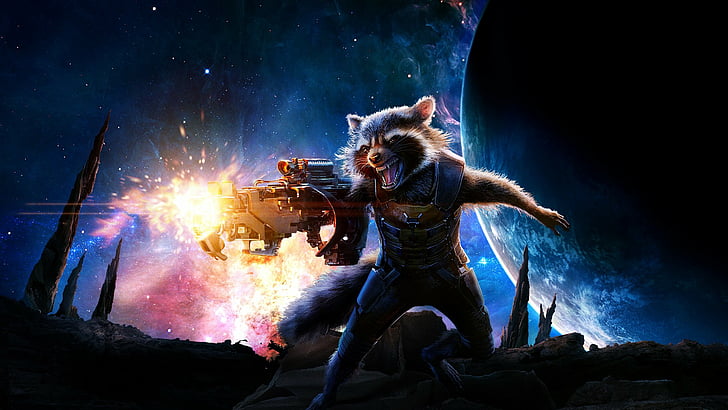 Película, Guardianes de la galaxia, Rocket Raccoon, Fondo de pantalla HD