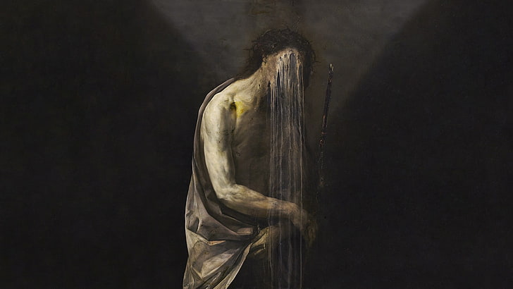 Malerei der Frau, Malerei, deprimierend, Horror, Traurigkeit, Ölgemälde, Nicola Samori, HD-Hintergrundbild