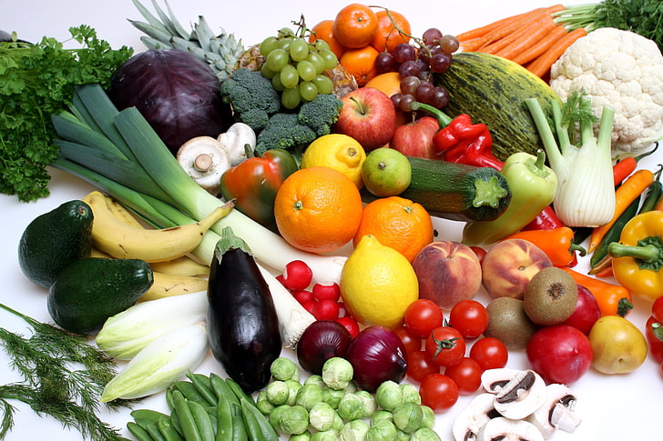 tumpukan sayuran, sayuran, banyak, beragam, enak, Wallpaper HD