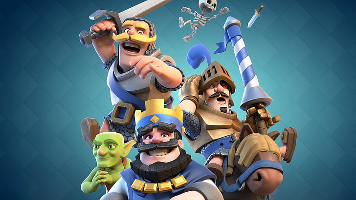Clash Royale, Goblins, Prince, riddare, skelett, Supercell, HD tapet