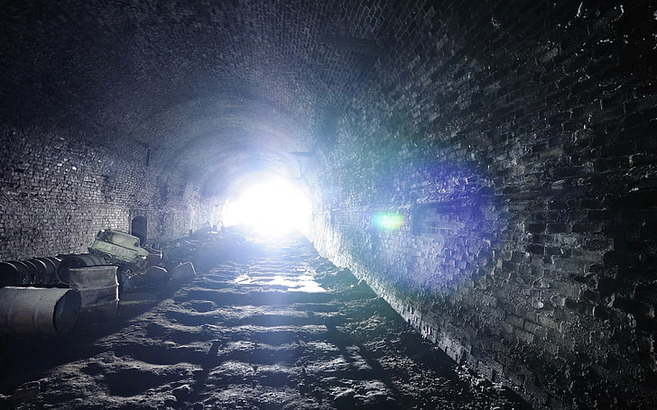 tunnel, speranza, luci, Sfondo HD